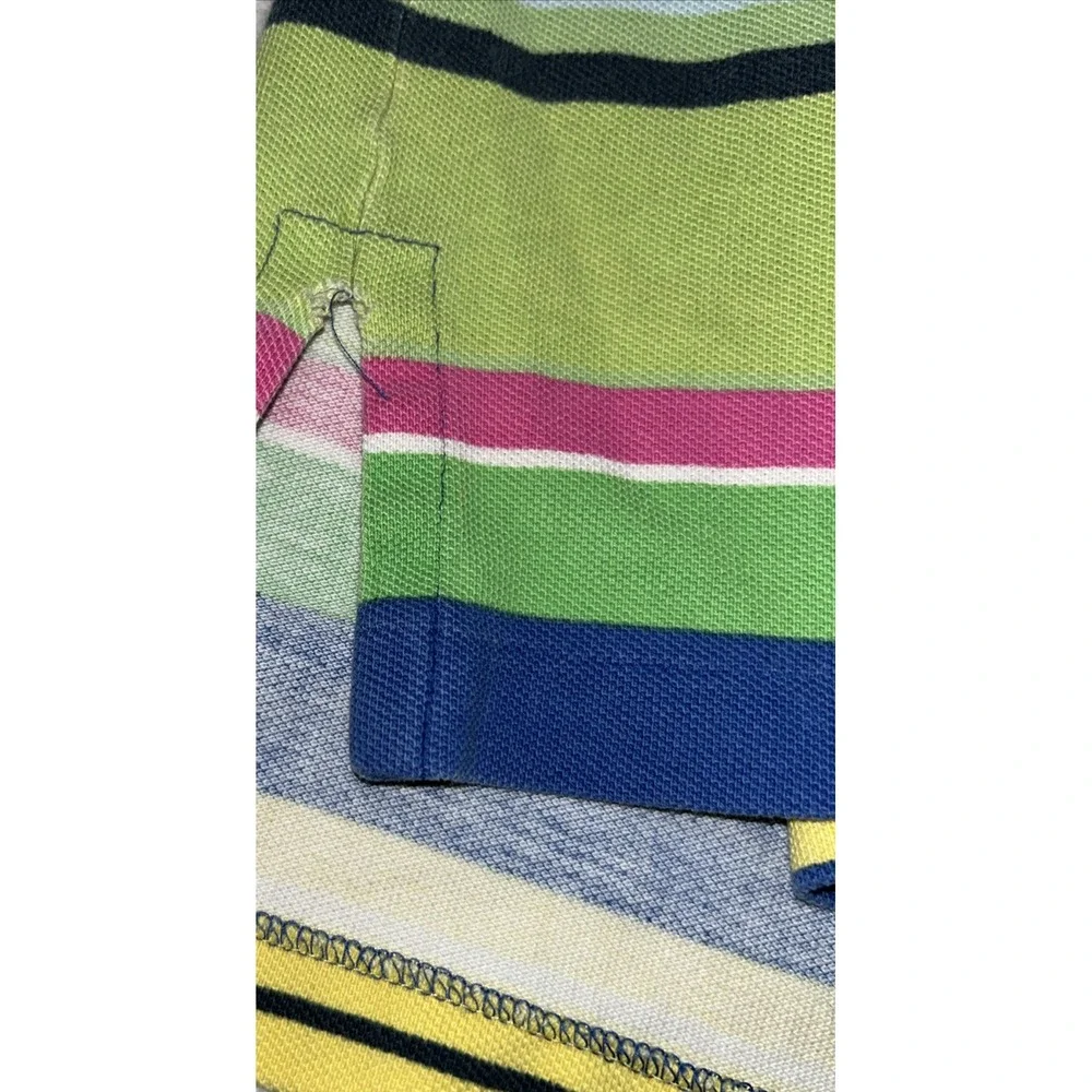 VTG 90's POLO Ralph Lauren Sz Large‎ Color Block Vibrant Knit Polo Shirt w/ Logo